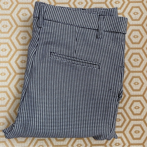 Womens Cropped Dressy Checkered Black and White Pants Size Small - Picture 2 of 9